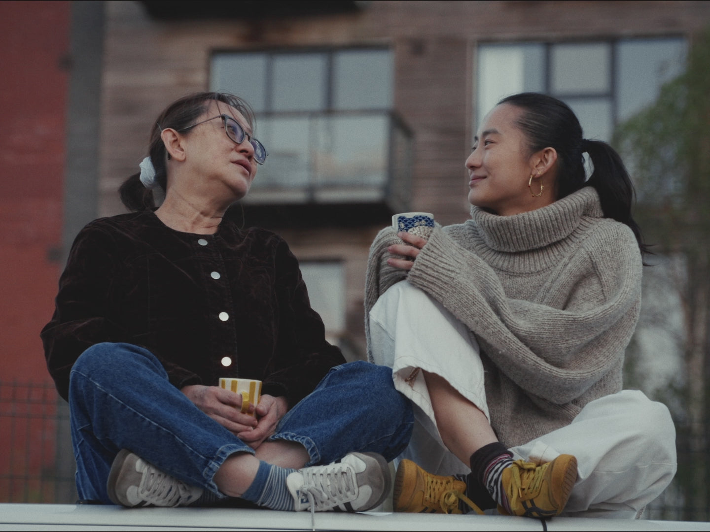Mama Jolene and Xien talking together