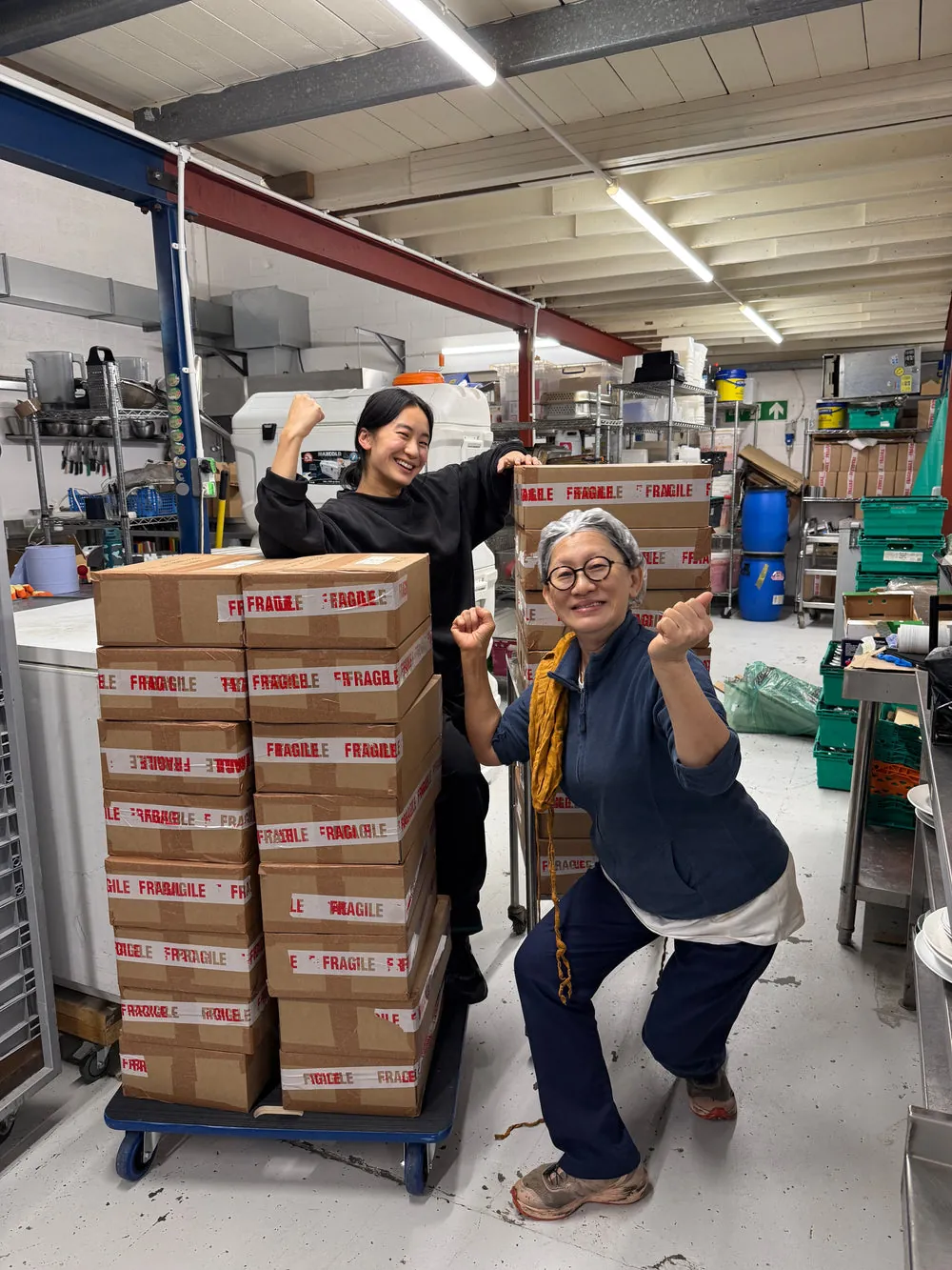 Xien and Mama Jolene together in the Mama Yu kitchen